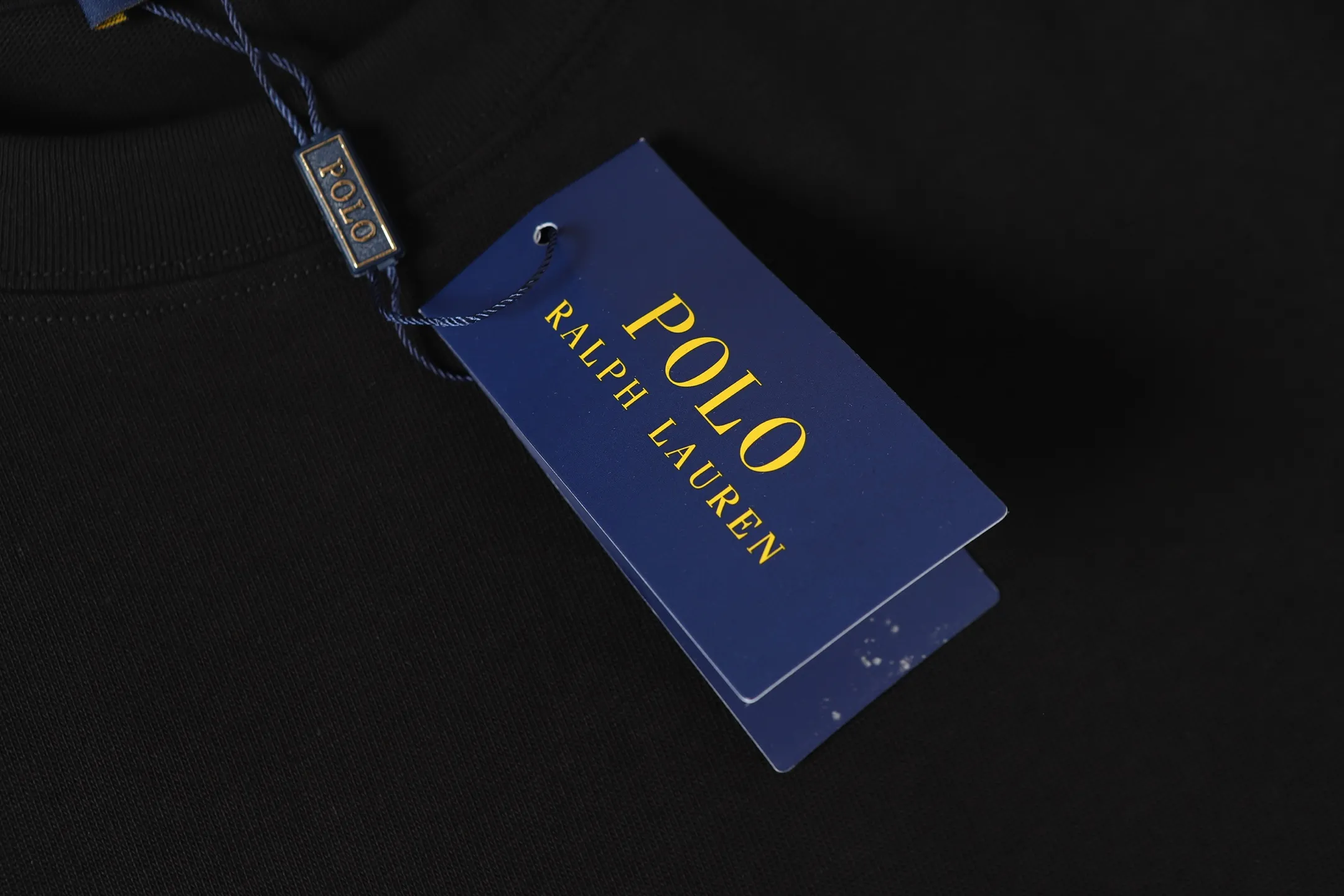 P140 💰 Actual pictures [High-end quality] Code: 8910# Color: Black White Size: S to XXL 2026ss New Ralph Lauren 320g customized fabric Round neck short sleeves Special embroidery Burnt patch Loose version for men and women